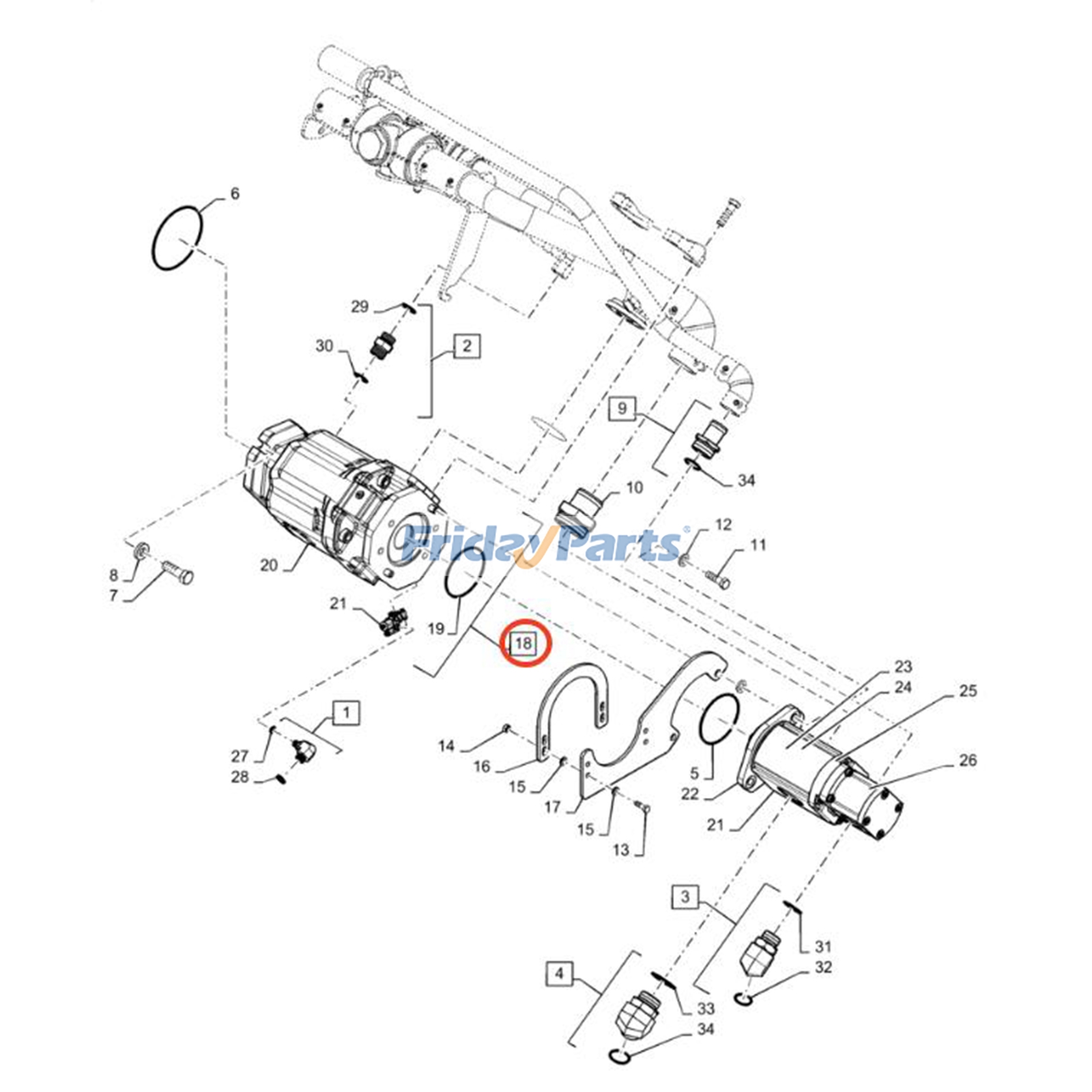 Bomba hidráulica 87308196R para tractor CASE QUADTRAC 450 470 500 STEIGER 480 STX325 STX330 STX375 STX450 STX480 STX500 Para CASE