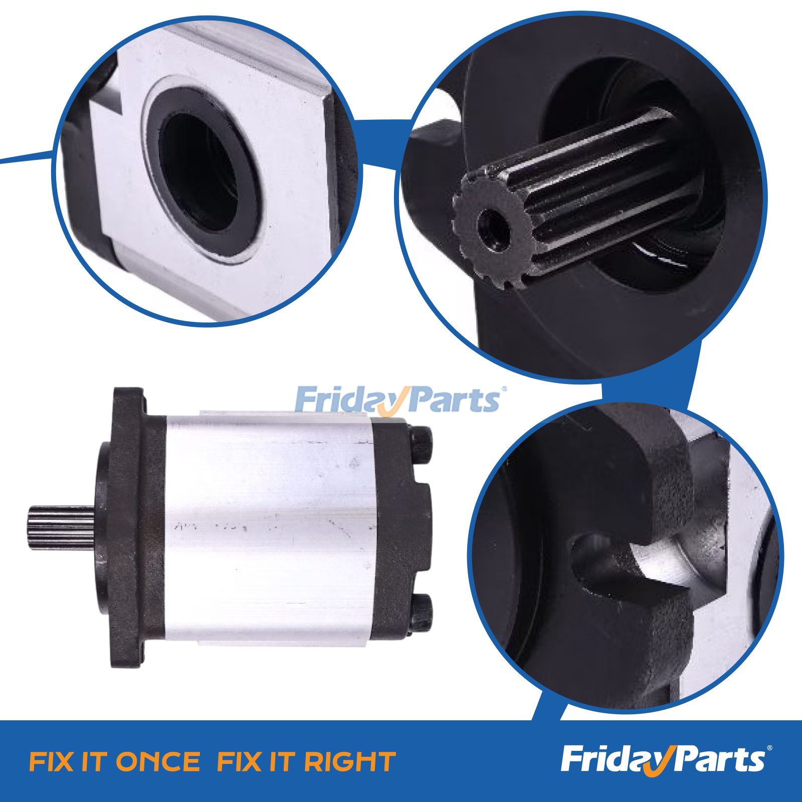 Bomba hidráulica 87442244 para cargadora CASE 40XT 60XT 70XT 75XT 95XT de FridayParts