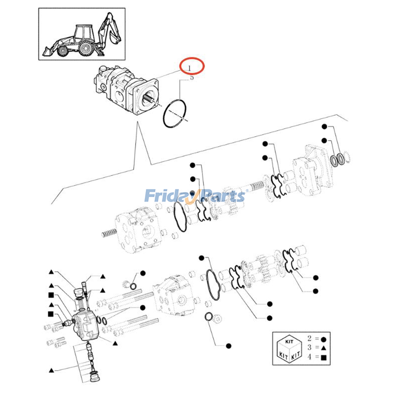 Pompe hydrauliquepour Chargeur