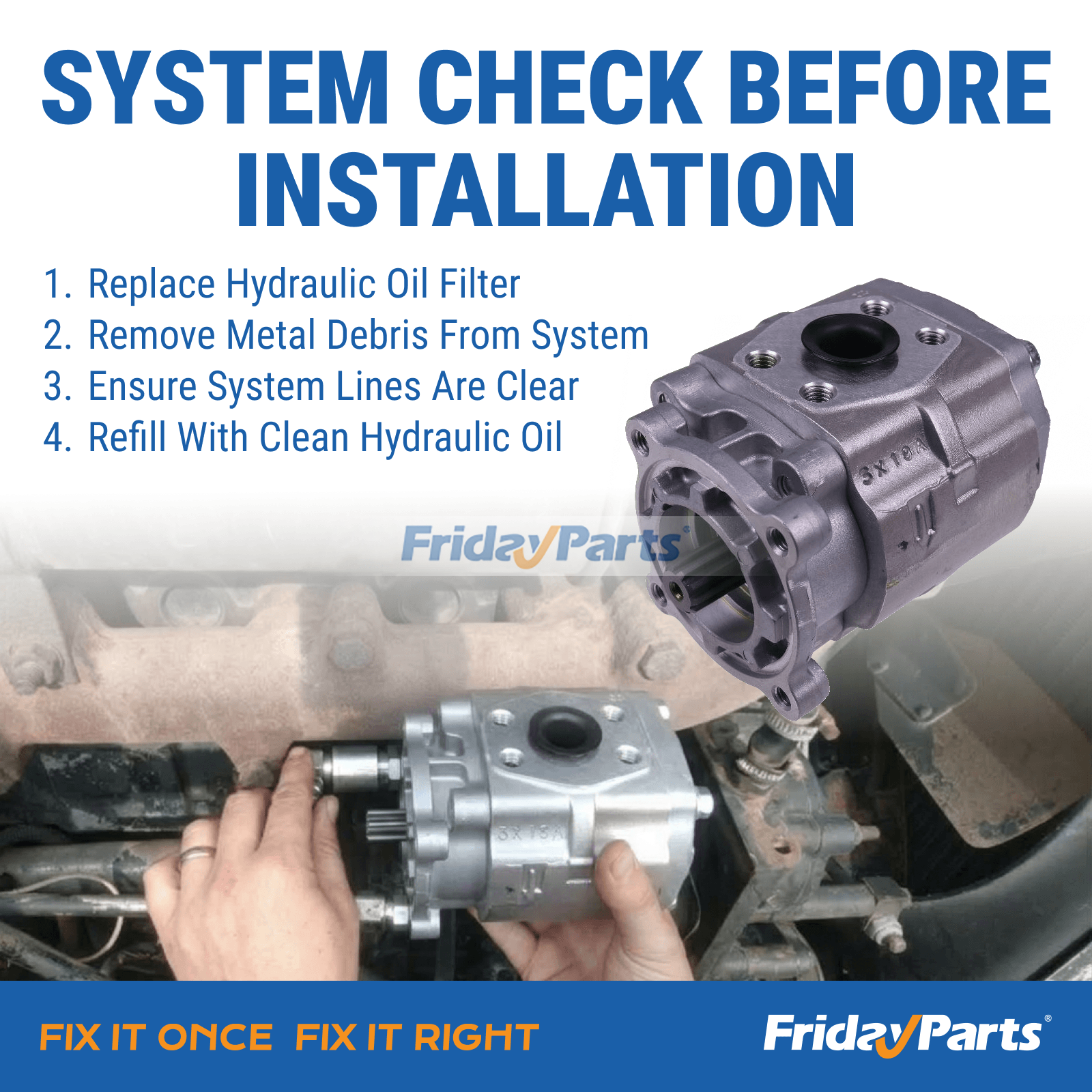 Pompe hydraulique de FridayParts