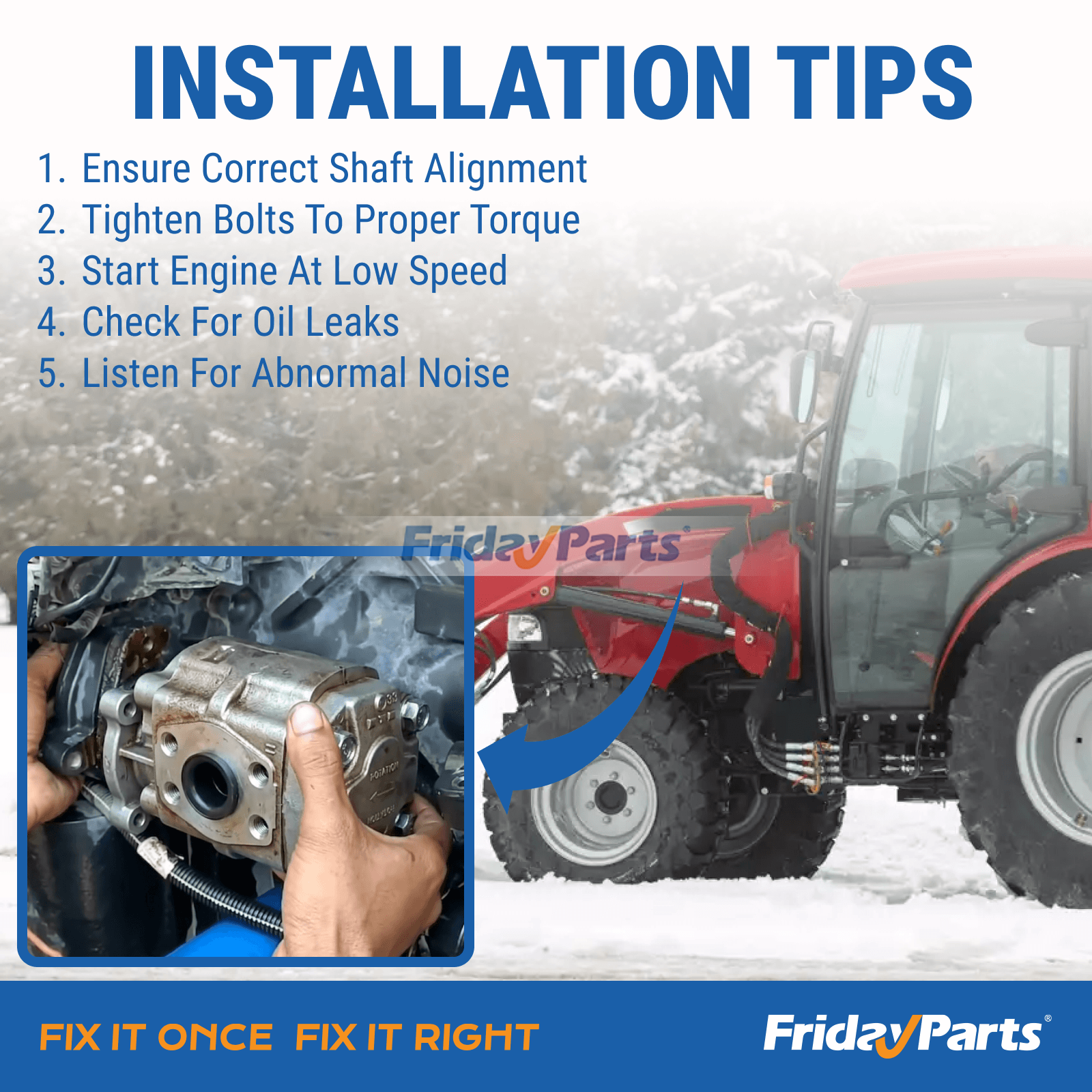 Pompe hydraulique Pour CASE