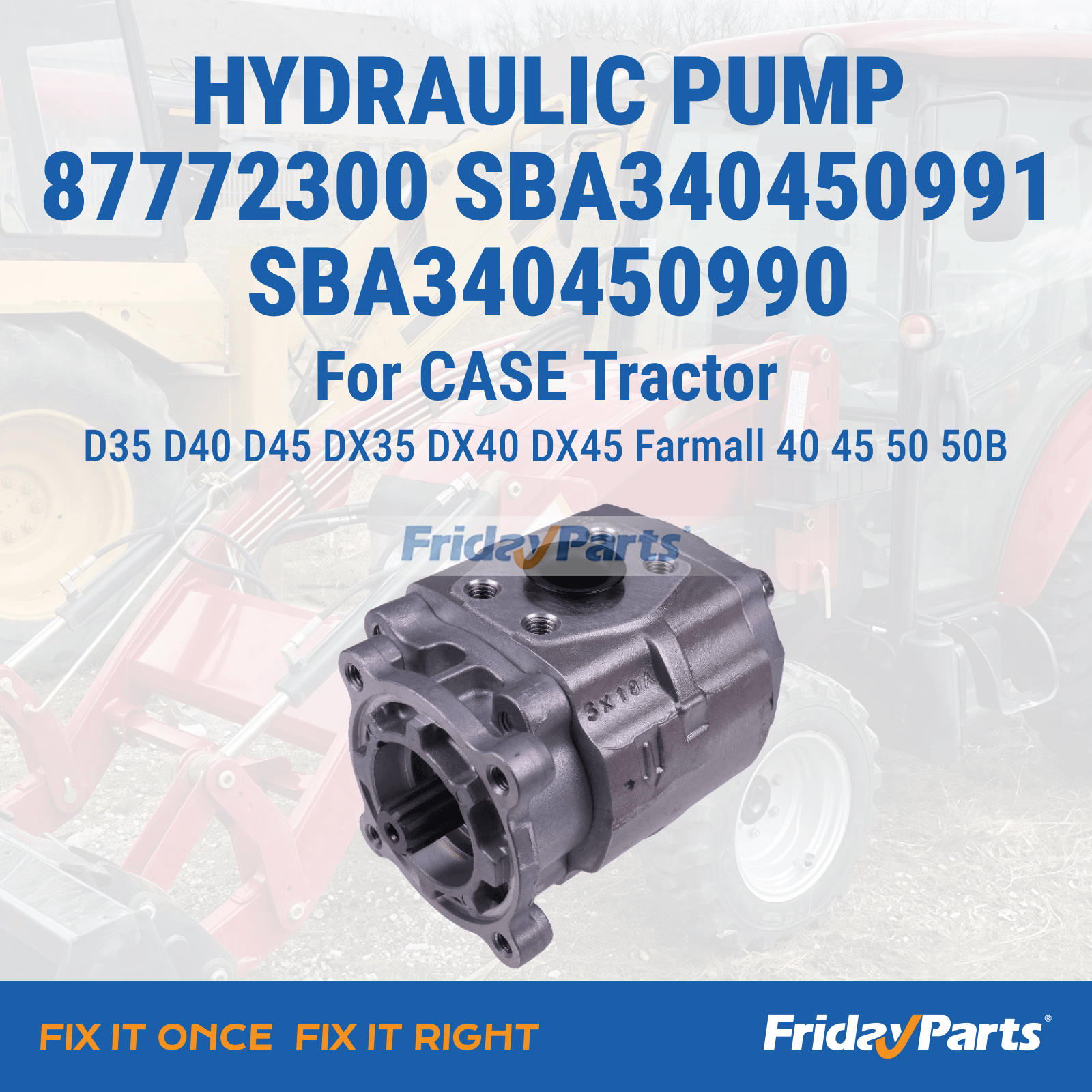 Pompe hydrauliquepour Chargeur,Tracteur