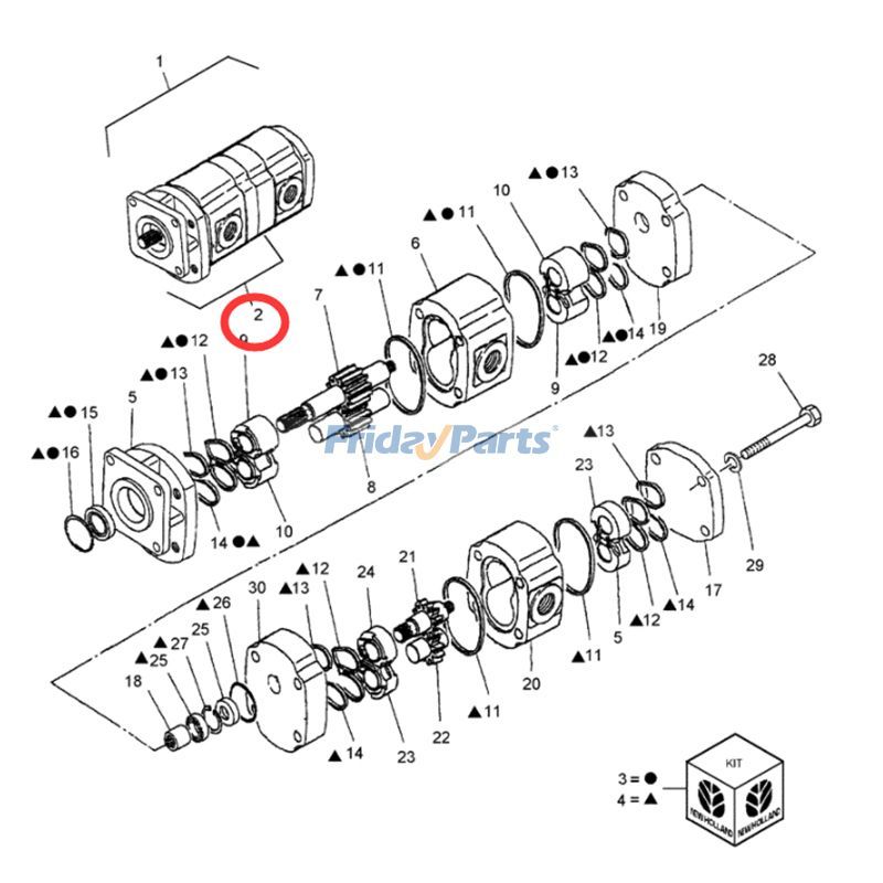 Hydraulic Pump 3050 45D 50D 8N For New Holland Tractor