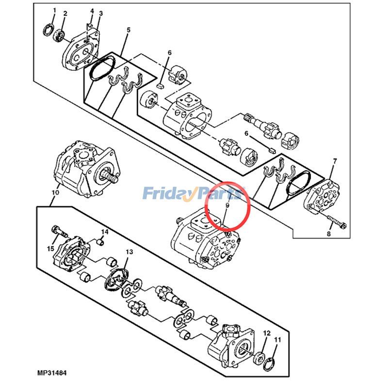 Hydraulic Pump AM877525 for John Deere Tractor 4005 870 970 1070 990 for less