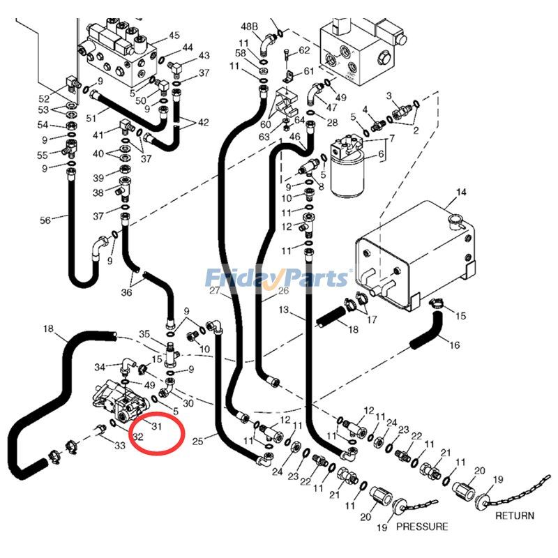 Hydraulic Pump AN272979 for John Deere Cotton Picker 9976 9986 9996 for less