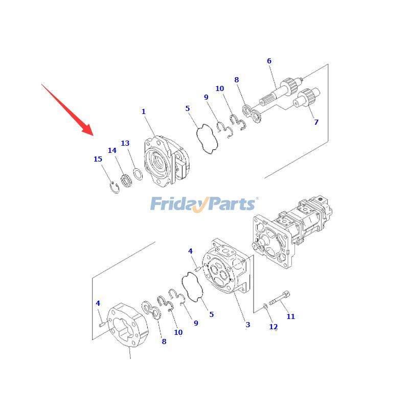 Hydraulic Pump Ass'y WheelL For KOMATSU Loader