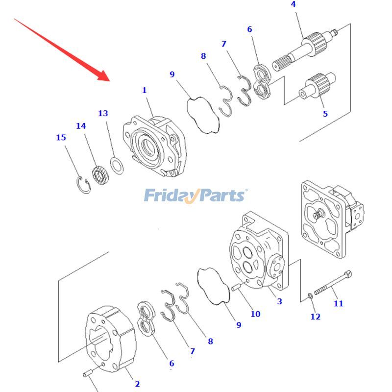 Conjunto de bomba hidráulica 705-52-30670 para compactador Komatsu WF450T-3-D WF450T-3 Para KOMATSU