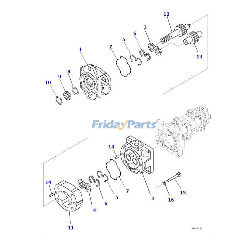 ローダー 油圧ポンプアセンブリ 705-56-36090 ホイール WA200-6 WA200PZ-6