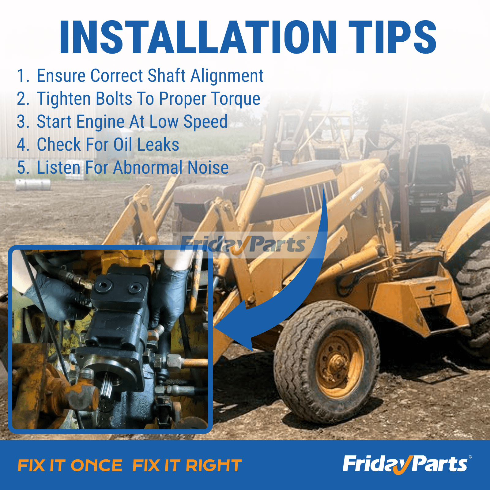 Hydraulikpumpenbaugruppe für Baggerladerbei FridayParts kaufen