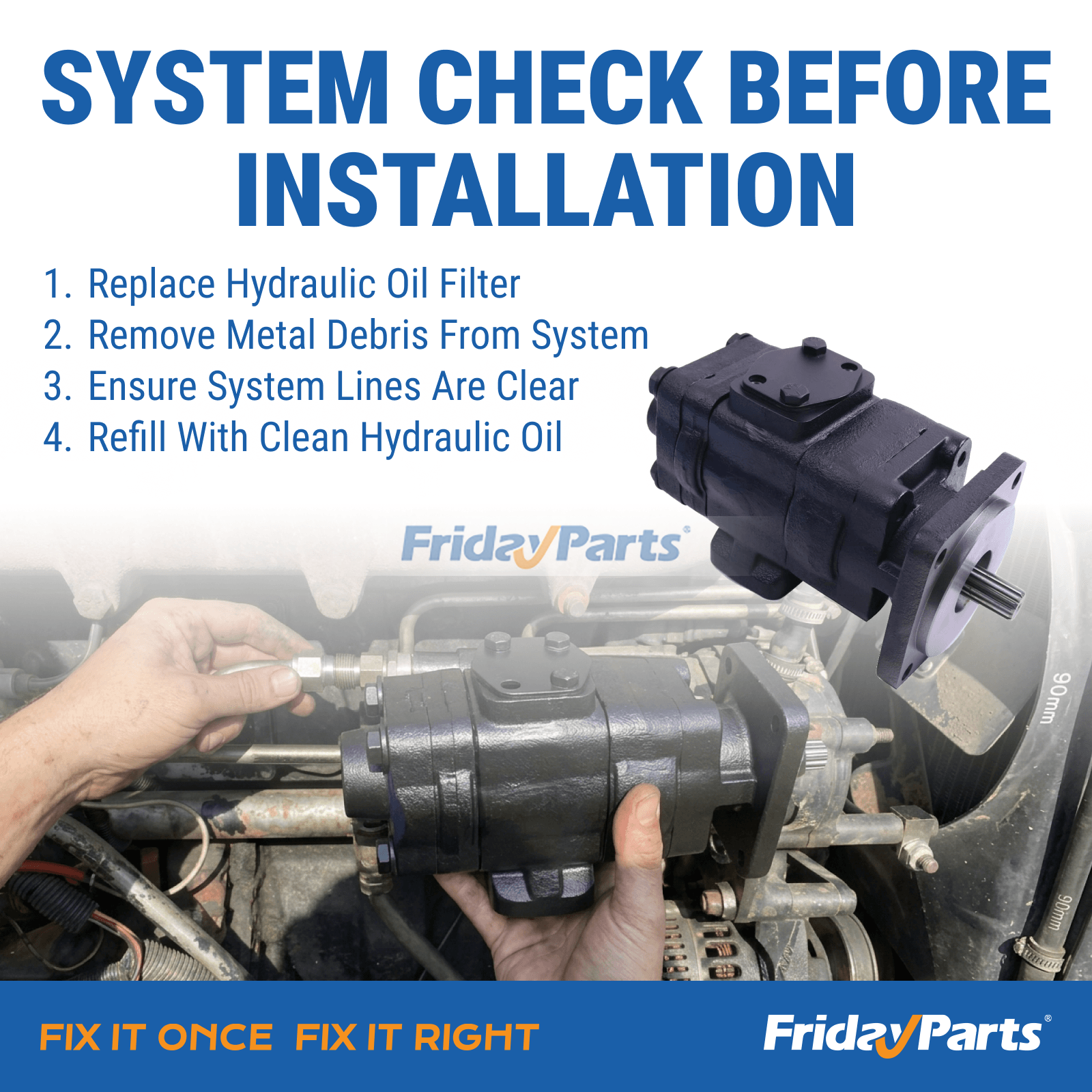 Pompe hydraulique Pour CASE