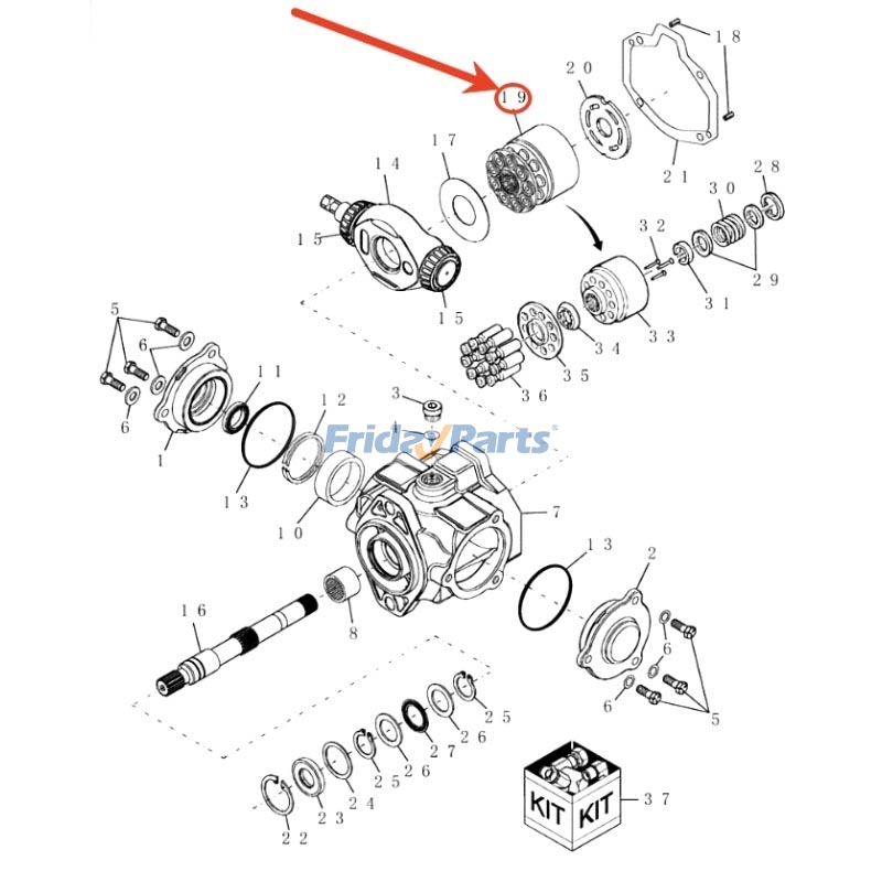 Hydraulic Pump Repair Kit for Loader
