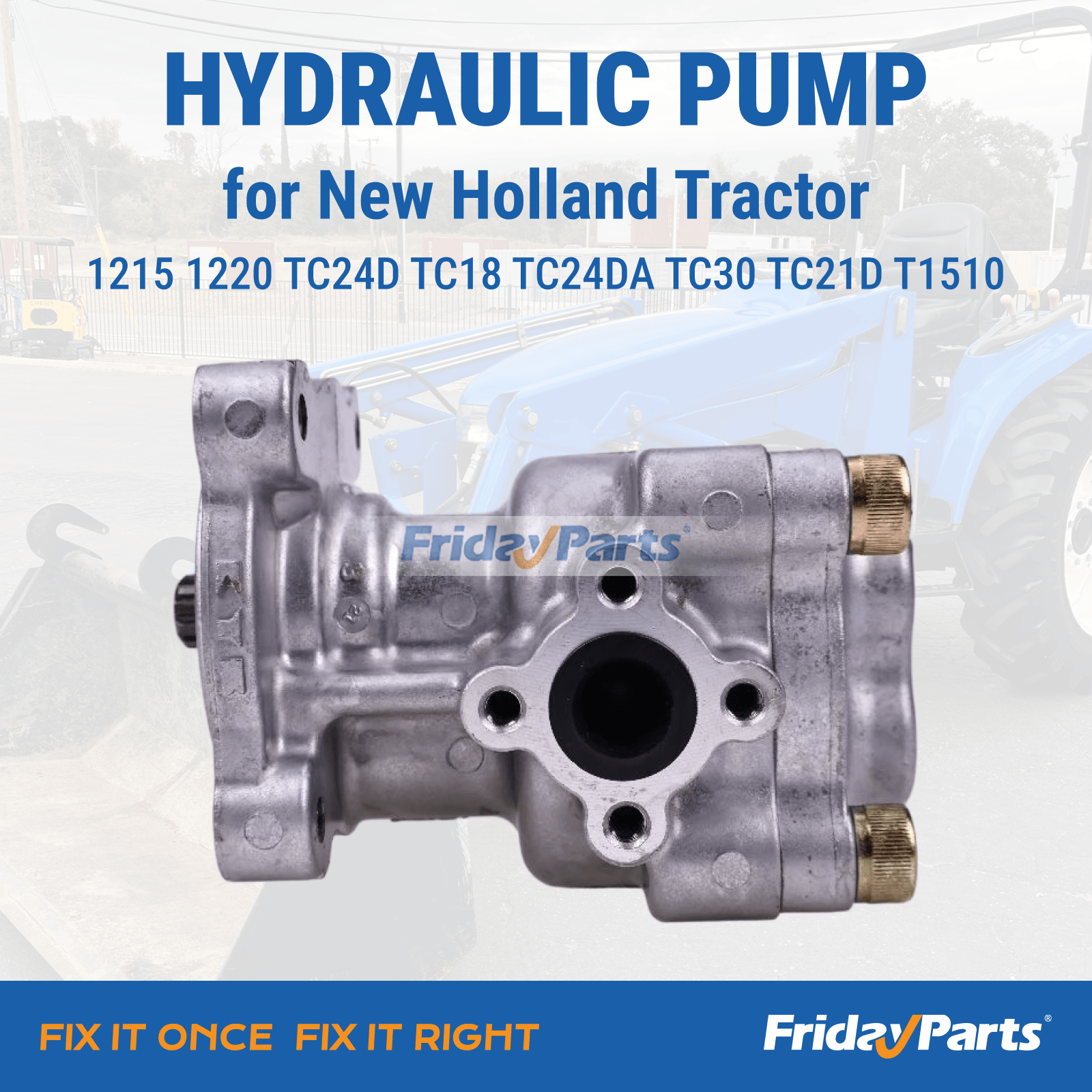 Bomba hidráulica SBA340450480 SBA340450481 para tractor New Holland 1215 1220 TC24D TC18 TC24DA TC30 TC21D T1510 Para New Holland