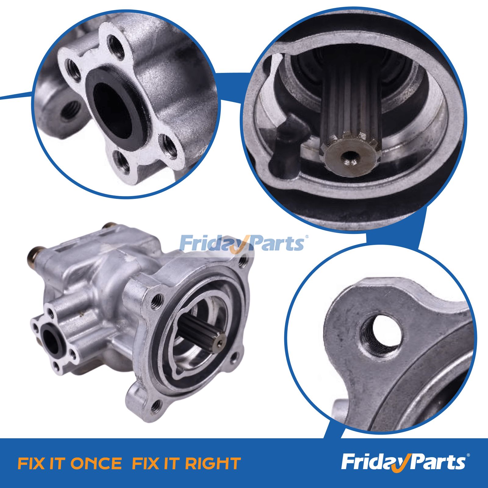 Bomba hidráulica SBA340450480 SBA340450481 para tractor New Holland 1215 1220 TC24D TC18 TC24DA TC30 TC21D T1510 de FridayParts
