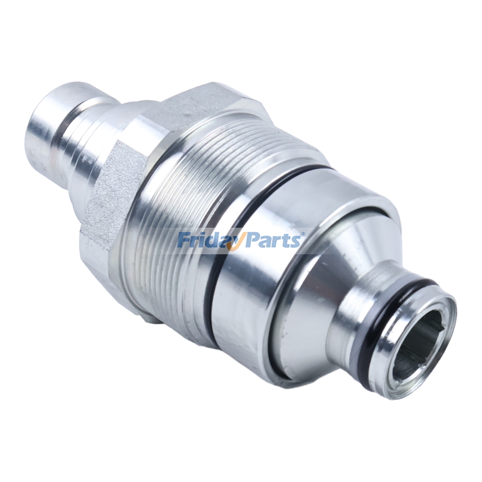 Coupleur hydraulique rapide FFH 48 mm AT406474 pour moteur Yanmar 4TNV84T et chargeuse John Deere 320E, 323E, 328E, 326E, 329E, 332E, 318E, 333E et 319E.