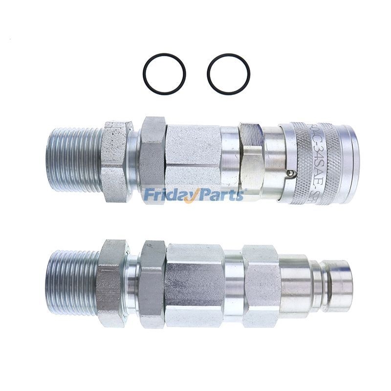Hydraulic Quick-Connect Coupler Kit AT312877 KV13884 for John Deere 332 ...