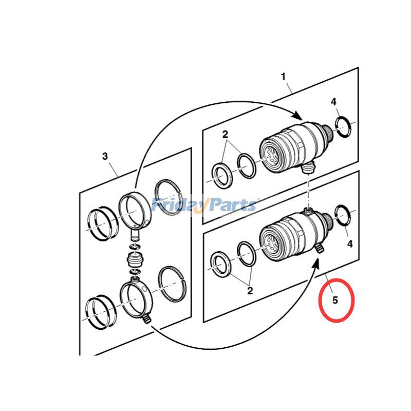 Douille pour coupleur rapide hydraulique de FridayParts