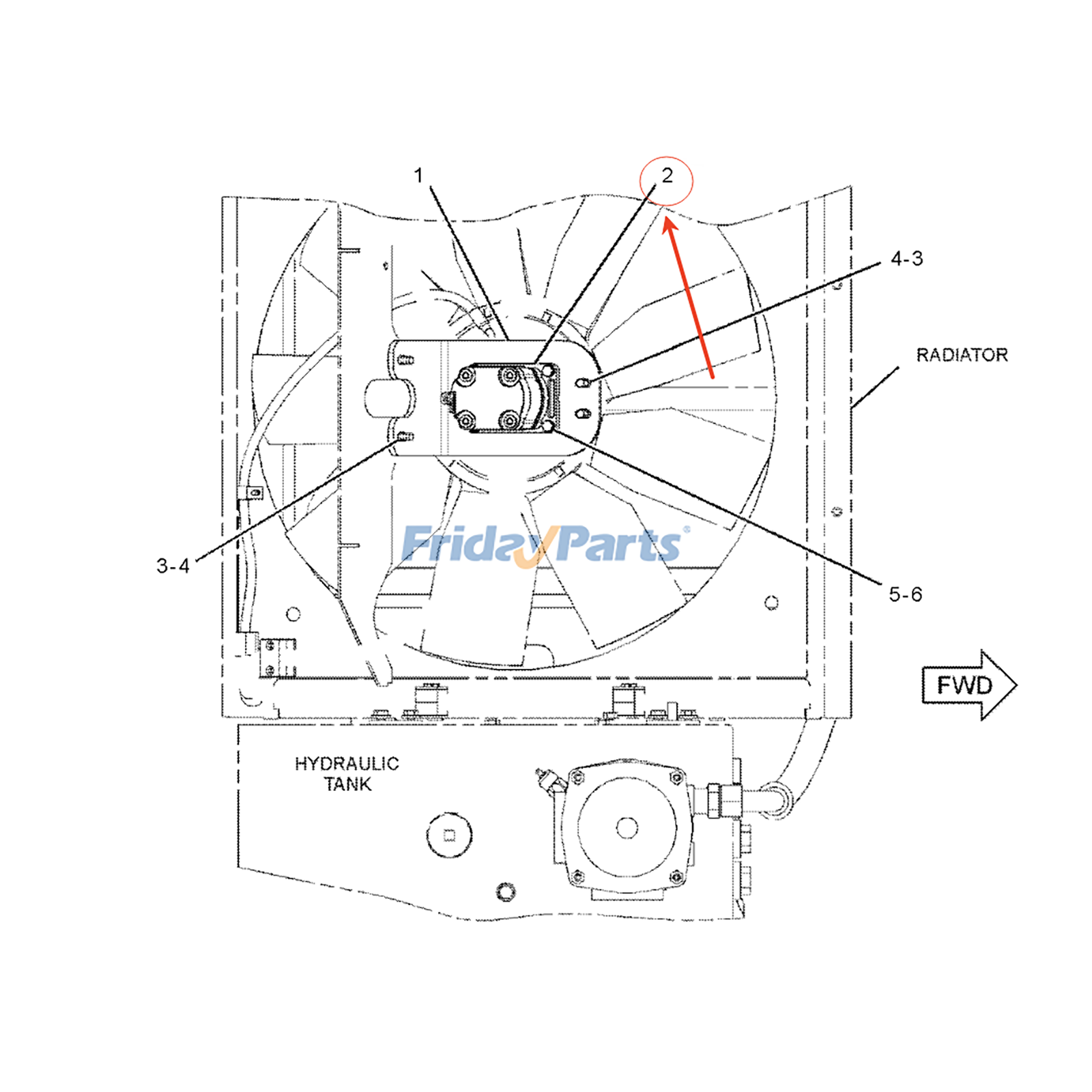 Hydraulic Reversing Fan Gear Motor for Engine,Excavator