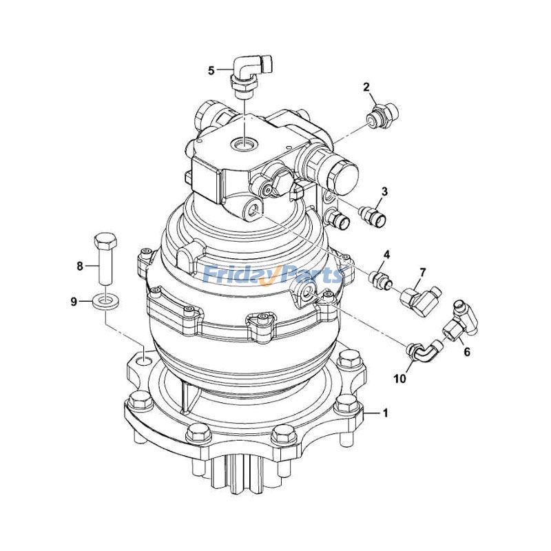 Hydraulic Slew Motor Assembly for Excavator