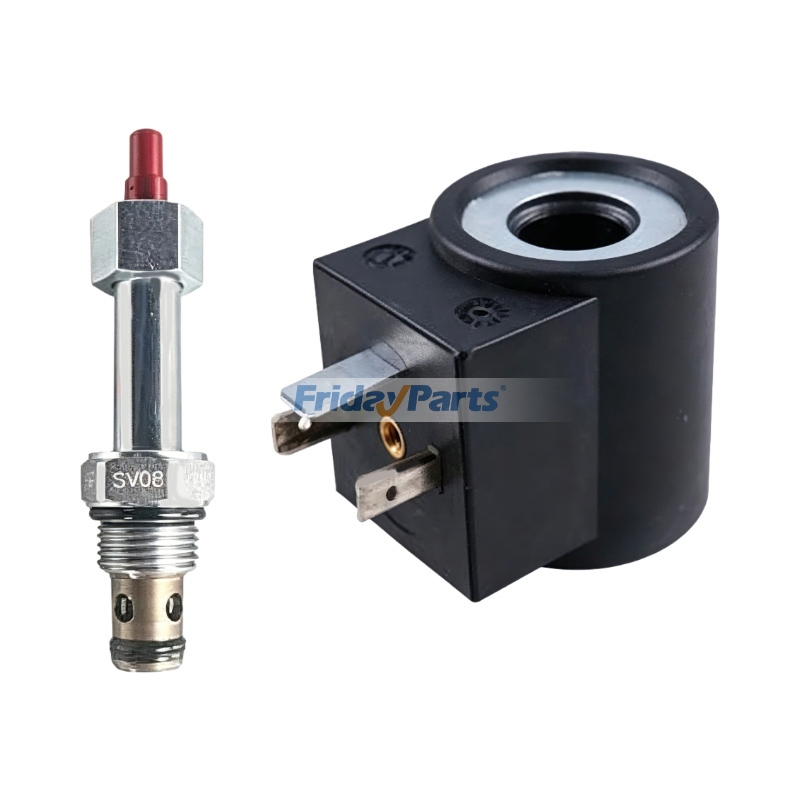 Hydraulic Solenoid Spool Valve With Handle And Coil Replacement for Hydraforce SV08-21P-0-N-24DG