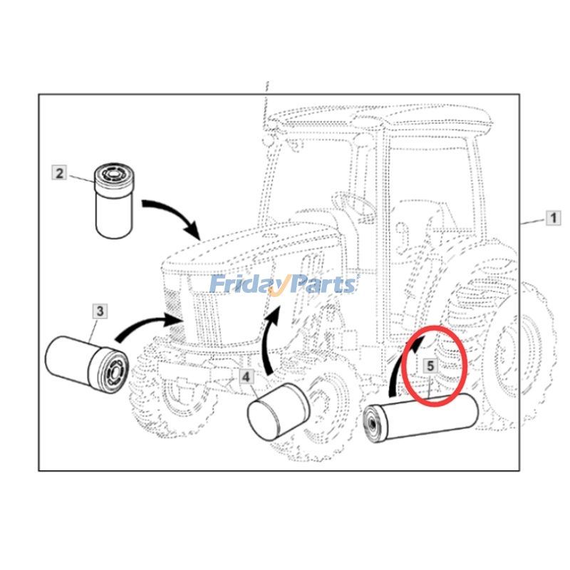 FridayParts Hydraulic Suction Filter Element John Deere