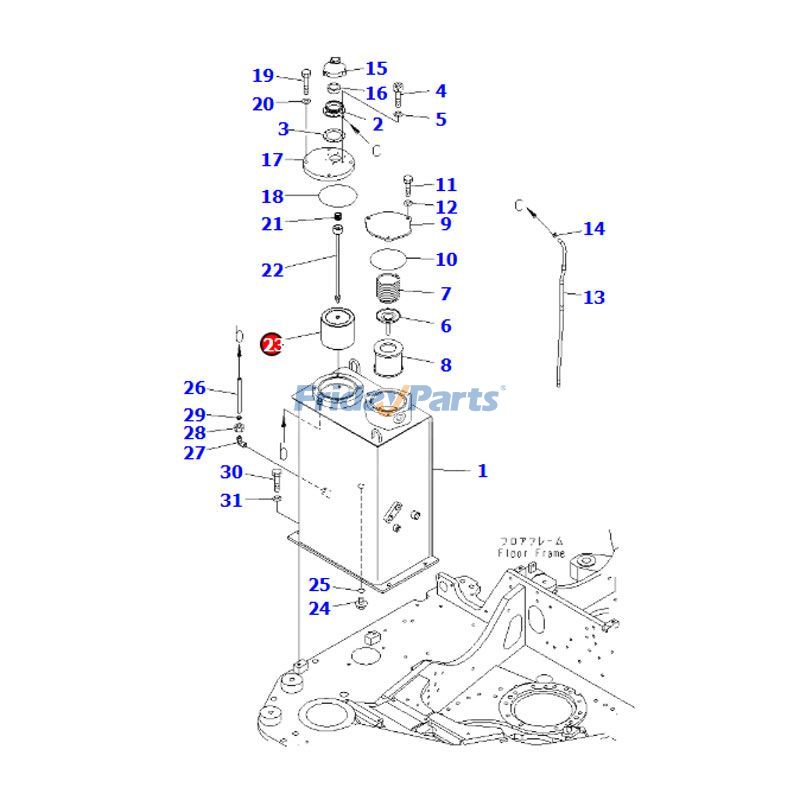 Conjunto de filtro de aceite de succión hidráulica 21W-60-41150 para excavadora Komatsu PC70-8, PC60-8, PC78US-8 y cargadora WA270-7 Para KOMATSU