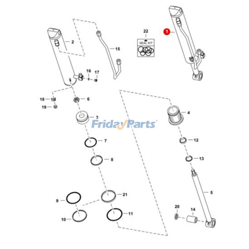 FridayParts Hydraulic Tilt Cylinder