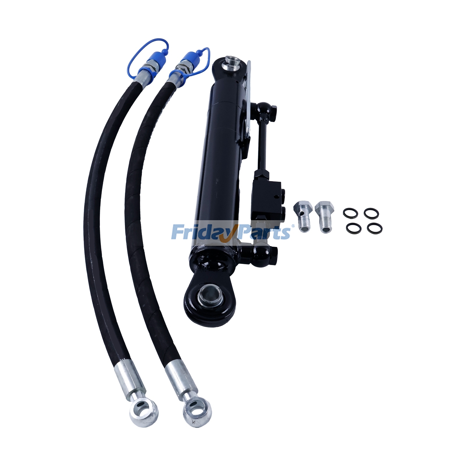 Braço superior hidráulico categoria 1-1 (20 7/8"-31 7/8") com válvula de retenção bidirecional e conjunto de mangueiras SPH320033 para trator FridayParts