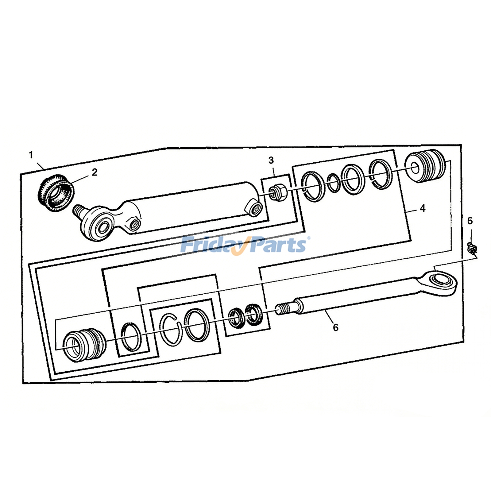 Hydraulic Cylinder Gasket Seal Kit AL65851 for John Deere Tractor 2355 2850 2755