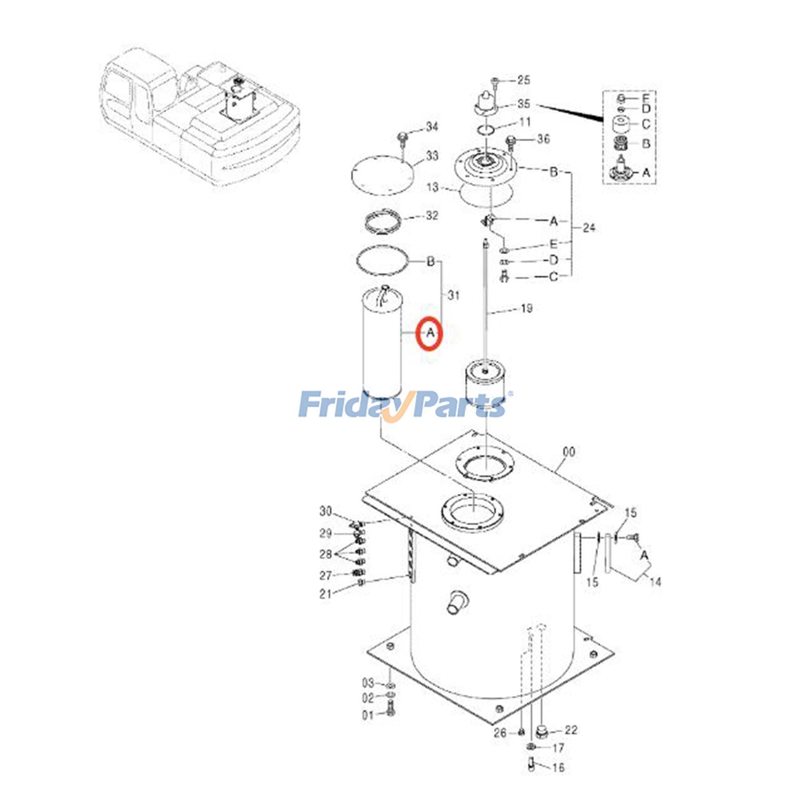 Hydraulic Filter for Excavator