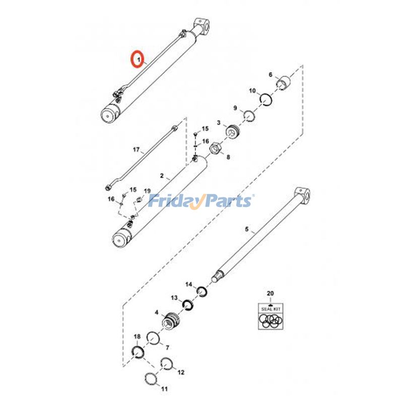 FridayParts Hydraulic Tilt Cylinder