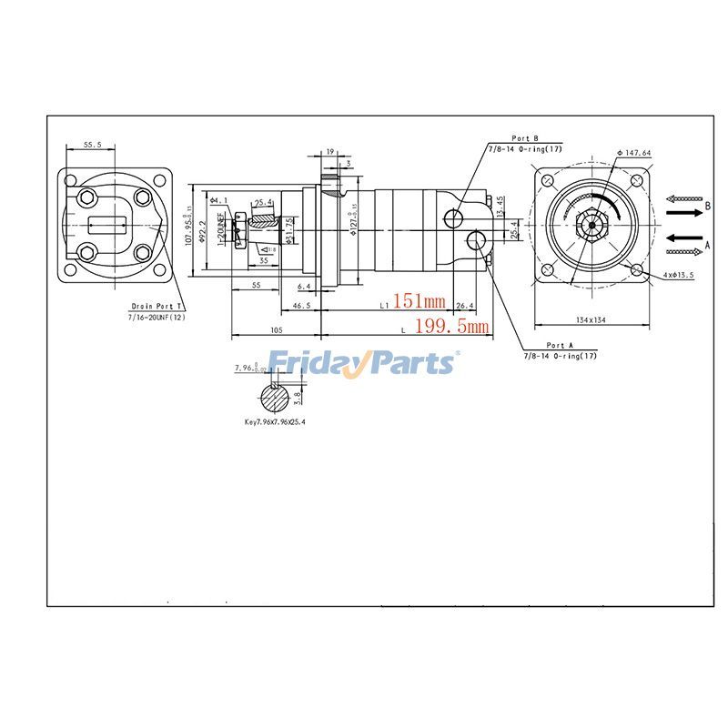 Loader Hydrostatic Drive Motor