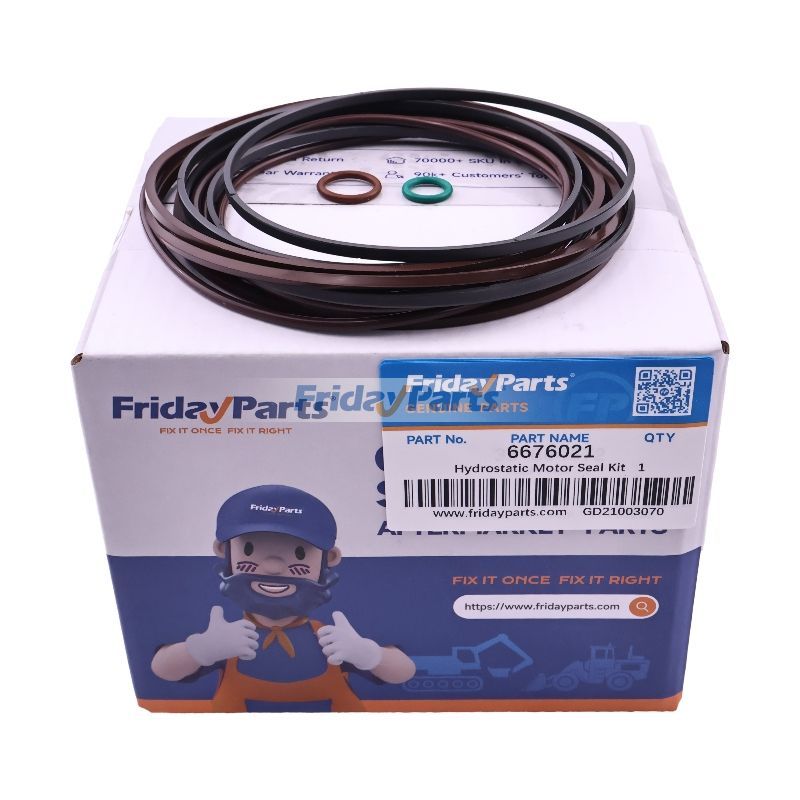 Hydrostatic Motor Seal Kit 6676021 for Bobcat 863 873 883 A220 A300 S220 S250 S300 S630 S750 S770