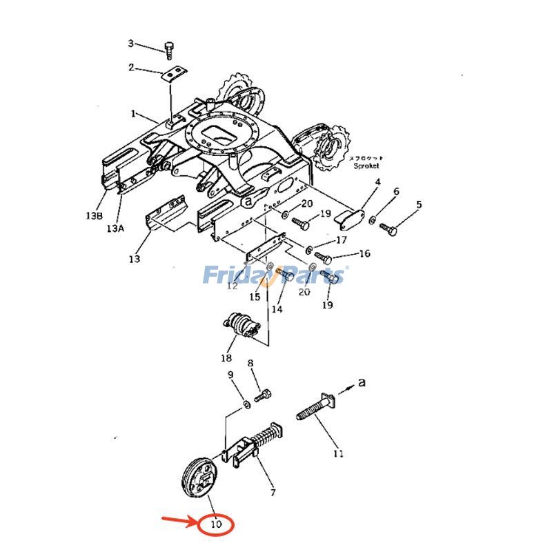 Idler Assembly for Excavator