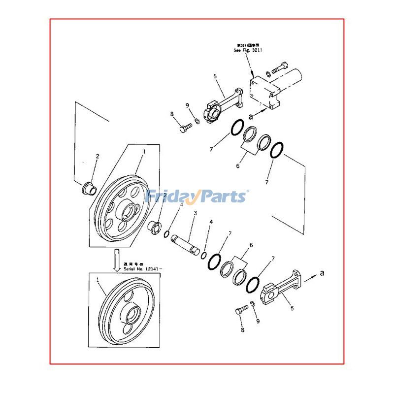 エクスカベーター フロントアイドラーアセンブリ