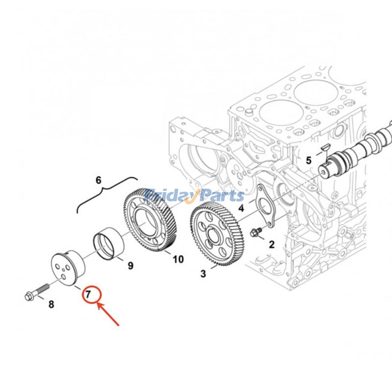 Camshaft for Excavator,Loader,Telehandler