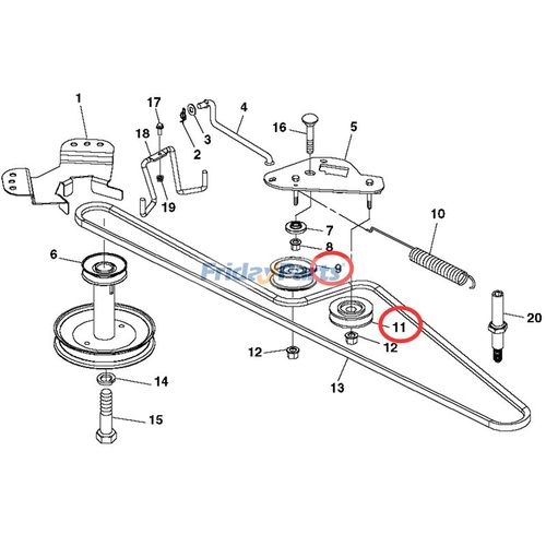 Idler GX20286 GX20287 for John Deere Tractor 92H D100 D105 D110 D120 D130 D140 D150 D155