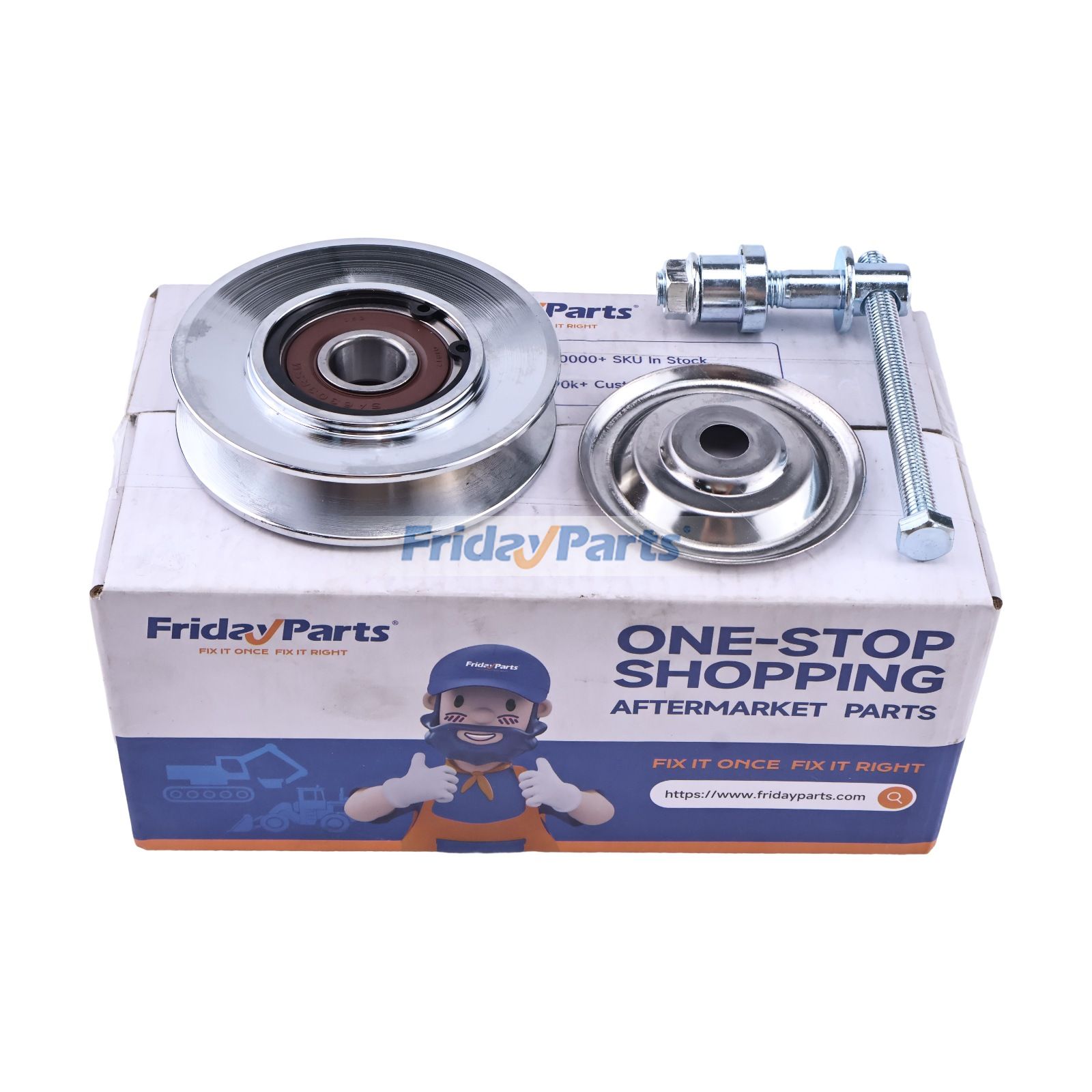 Idler Pulley 4346770 for Isuzu Engine 4BG1 4HK1 6BG1 6HK1 Hitachi Excavator ZAXIS120-3 ZAXIS210F-3 ZAXIS250 EX160LC-5 EX80-5 ZAXIS230