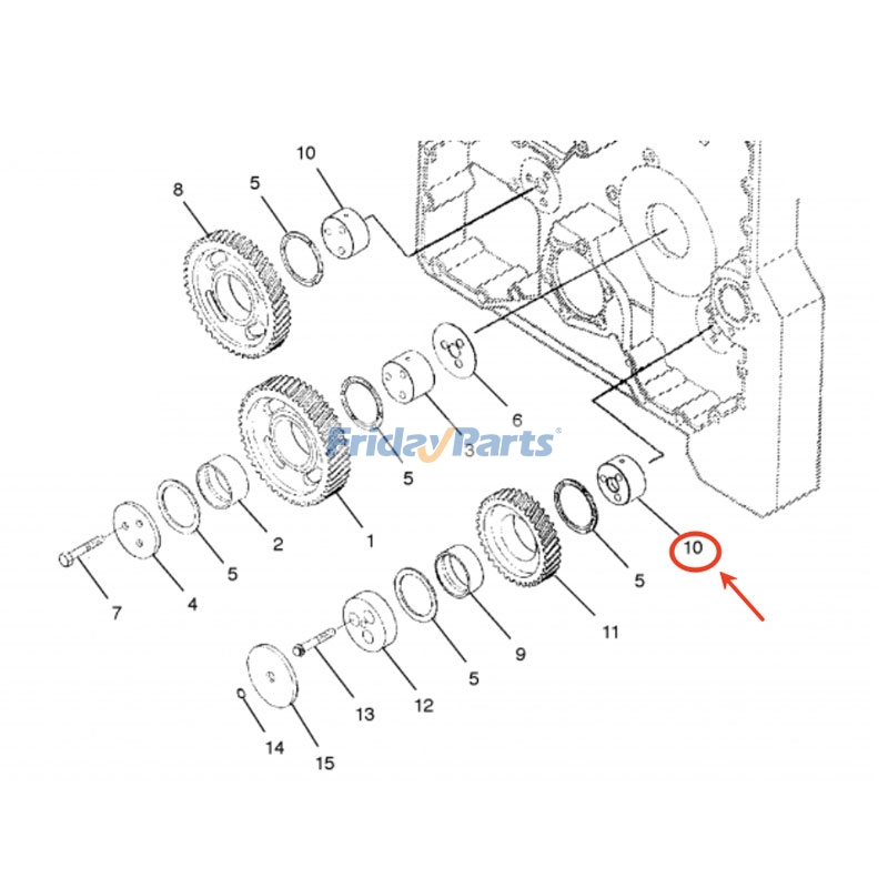 Idler Shaft for Engine,Loader