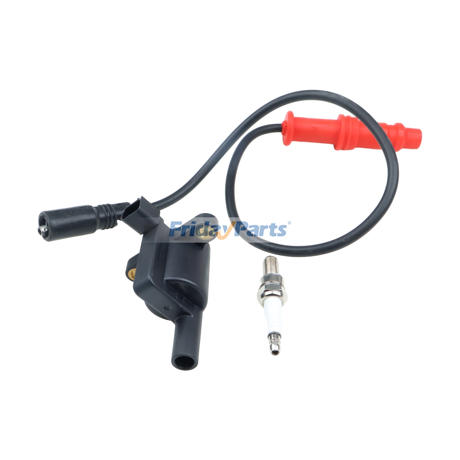 Ignition Coil With Wire Cap Spark Plug Kit 4012050 4011834 4011691 for Polaris Sportsman 500 550 2008-2014