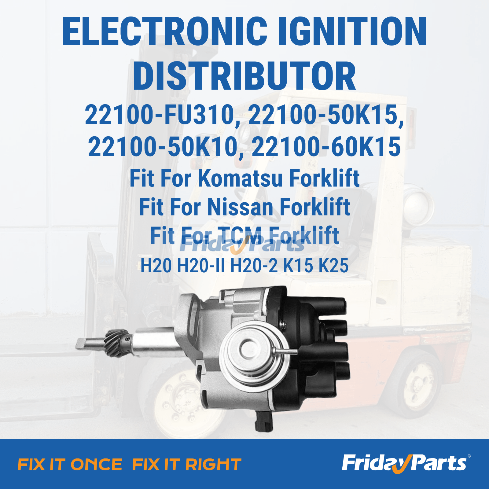 KOMATSU用,Nissan用,TCM用電子点火ディストリビューター