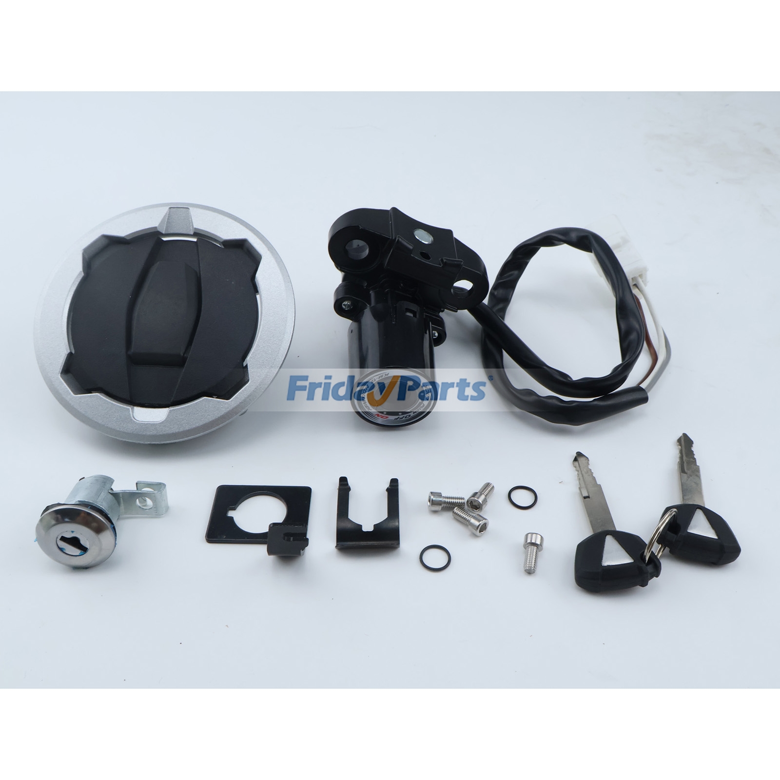 Zündschloss-Tankdeckel-Sitzbankschloss-Set für Kawasaki Ninja 400 Z400 EX400 ER400 2018-2023