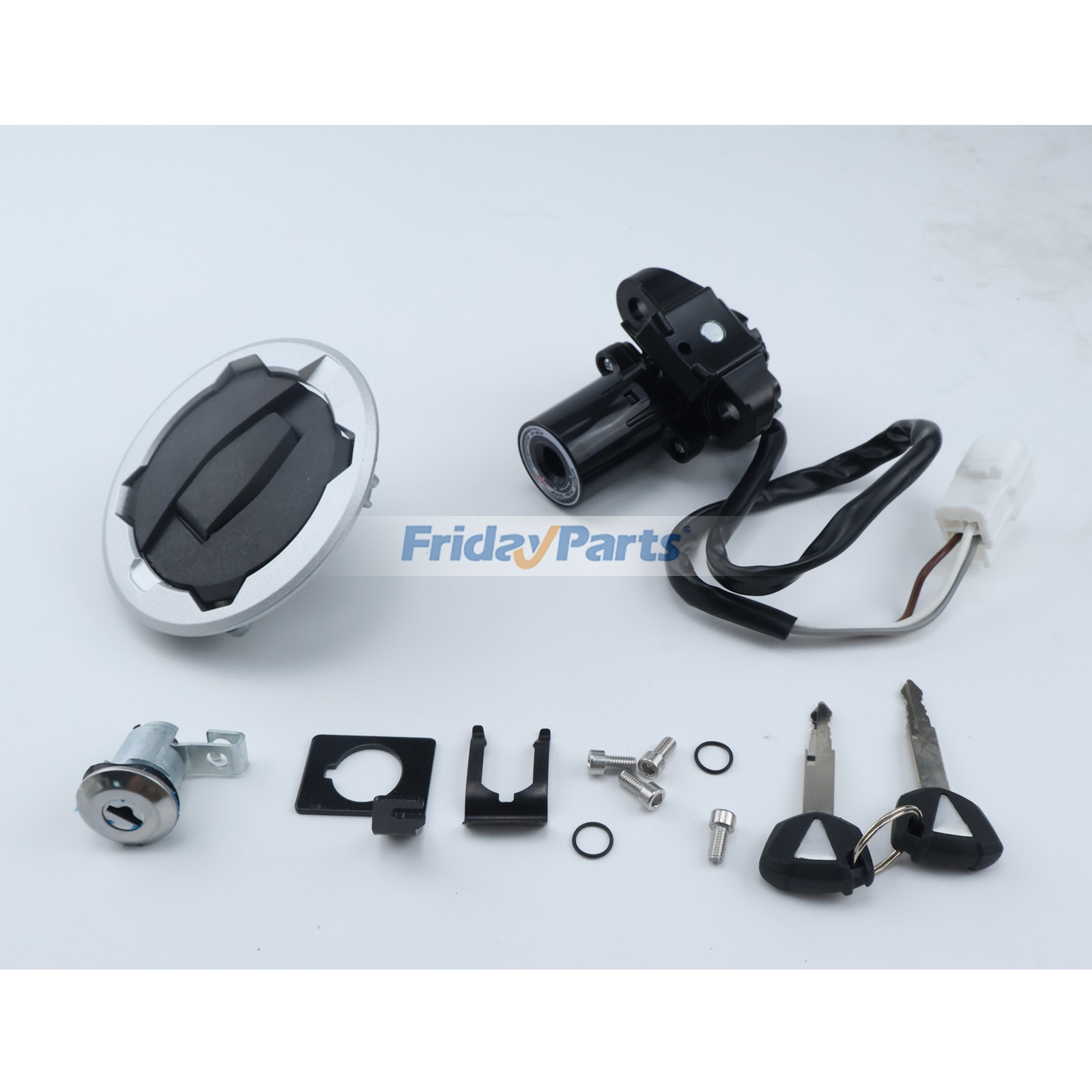 FridayParts Zündschloss, Tankdeckel, Sitzbankschloss-Set