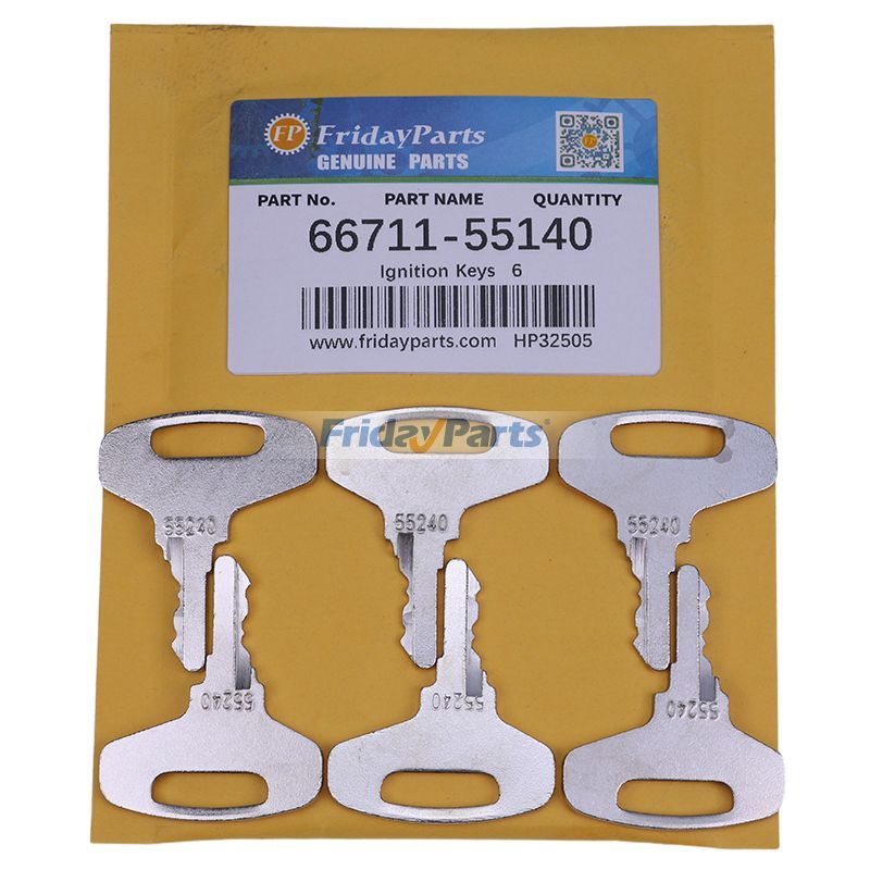 Clé de contact 66711-55140 66711-55240 pour moteur Kubota D1105 V1903 Tracteur B4200D B6100E-P B5100D-P B6200D B7200D B8200DP B9200HST-DP