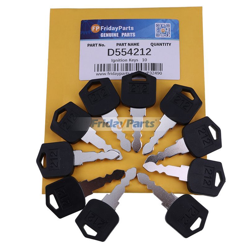 Ignition Keys D554212 for Doosan Daewoo Forklift D25 D35 G25 G35