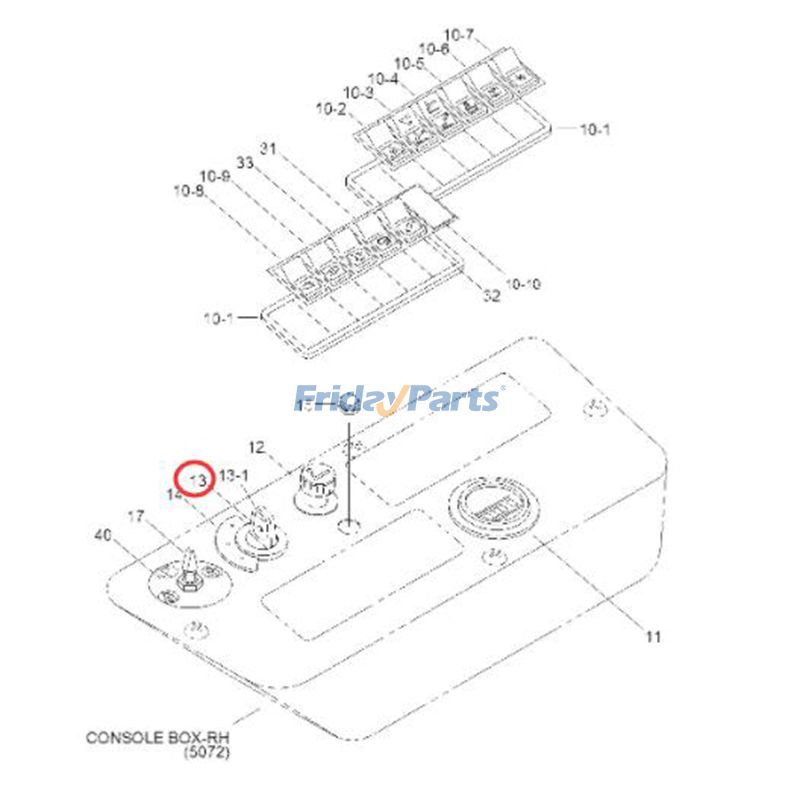 FridayParts Ignition Switch R55-3 R95W-3