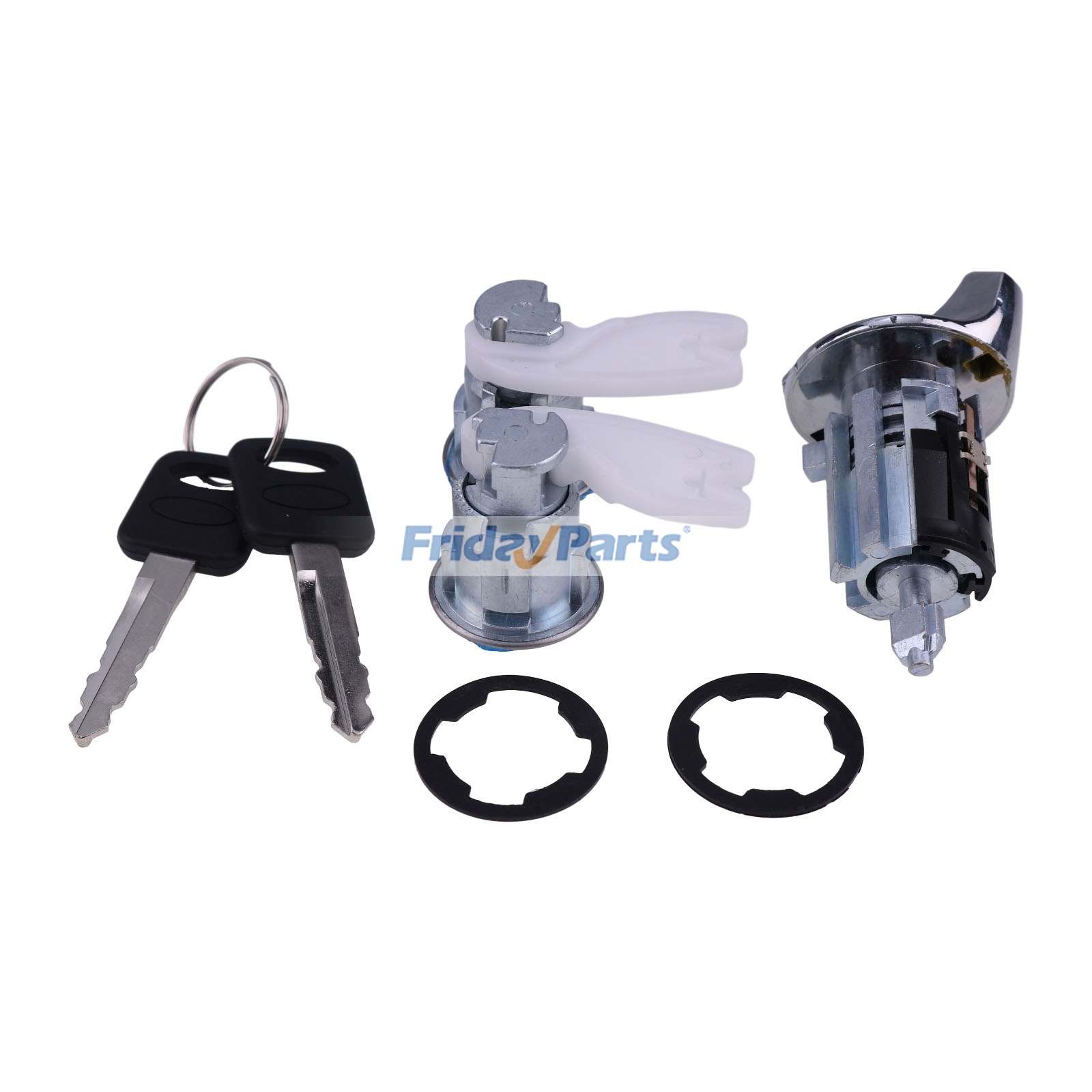 Cilindro de interruptor de encendido con 1 par de cilindros de cerradura de puerta y llave C-42-157 para Ford F-150 F-250 F-350 Explorer