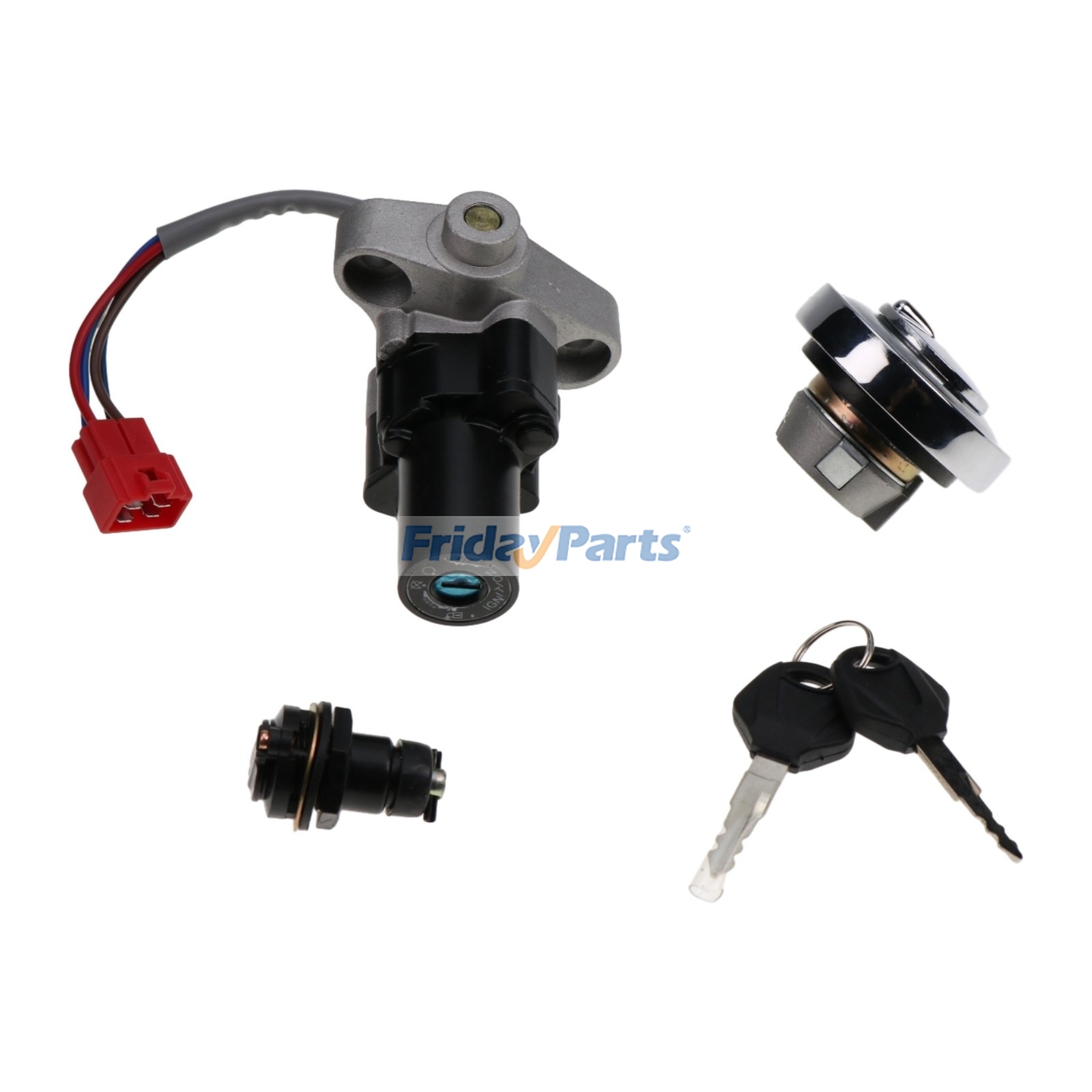 Ignition Switch Fuel Cap Seat Lock Keys 4TR-82501-00 for Yamaha V-STAR 650 1100