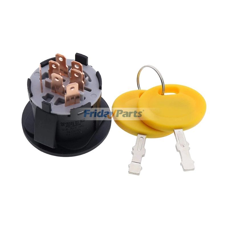 Mower,Tractor,Others 7-Terminals Starter Ignition Switch With 2 Keys 532for CubCadet AYP John Deere MTD Husqvarna Jonsered Dixon Sears Craftsman Riding Lawn