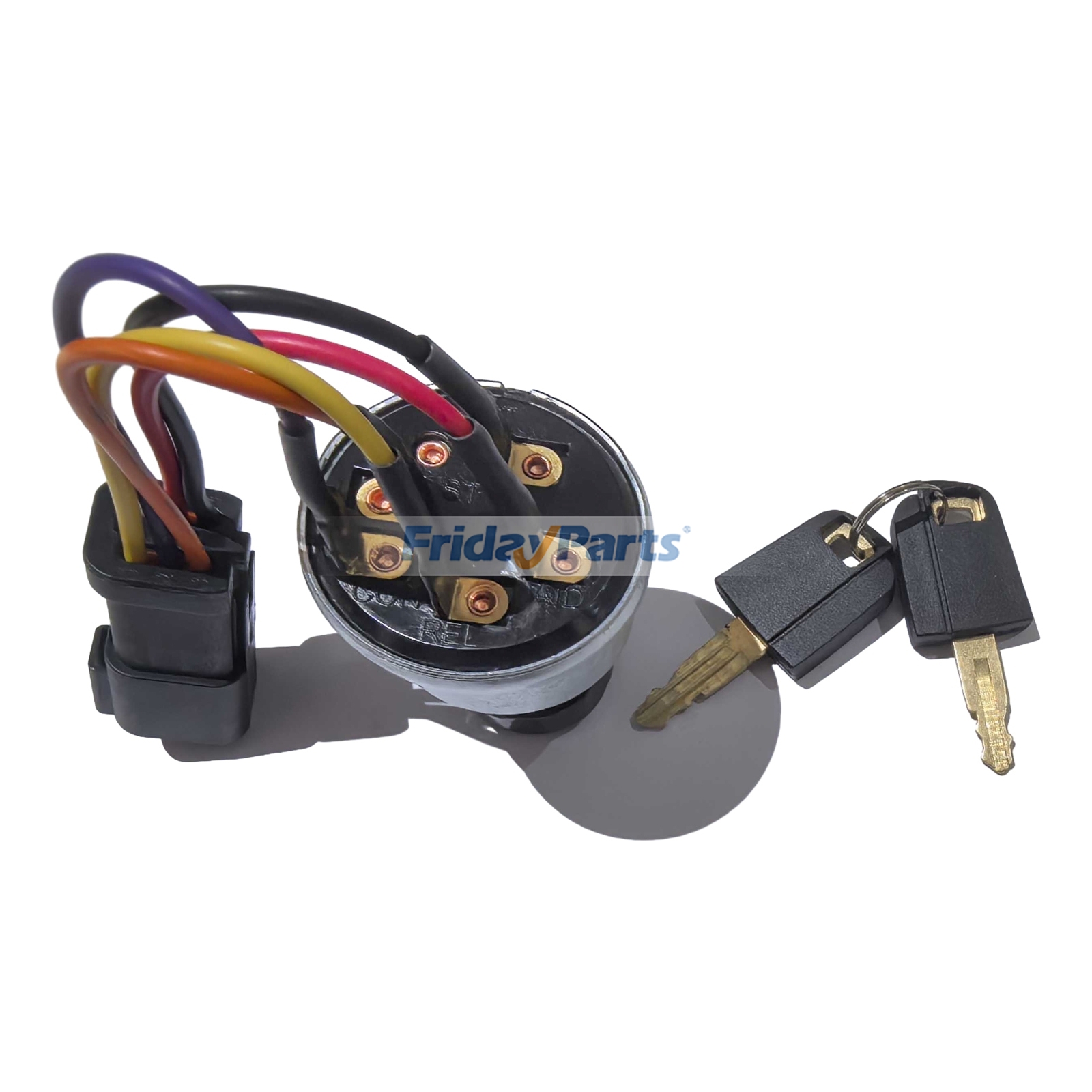 Interruptor de encendido con conector DT de 4 posiciones y 5 pines con 2 llaves 255-2752 para excavadoras Caterpillar CAT 312, 320 y 336, camiones 725C, 730C y 740B, cargadoras 930K y 938K. Para CAT