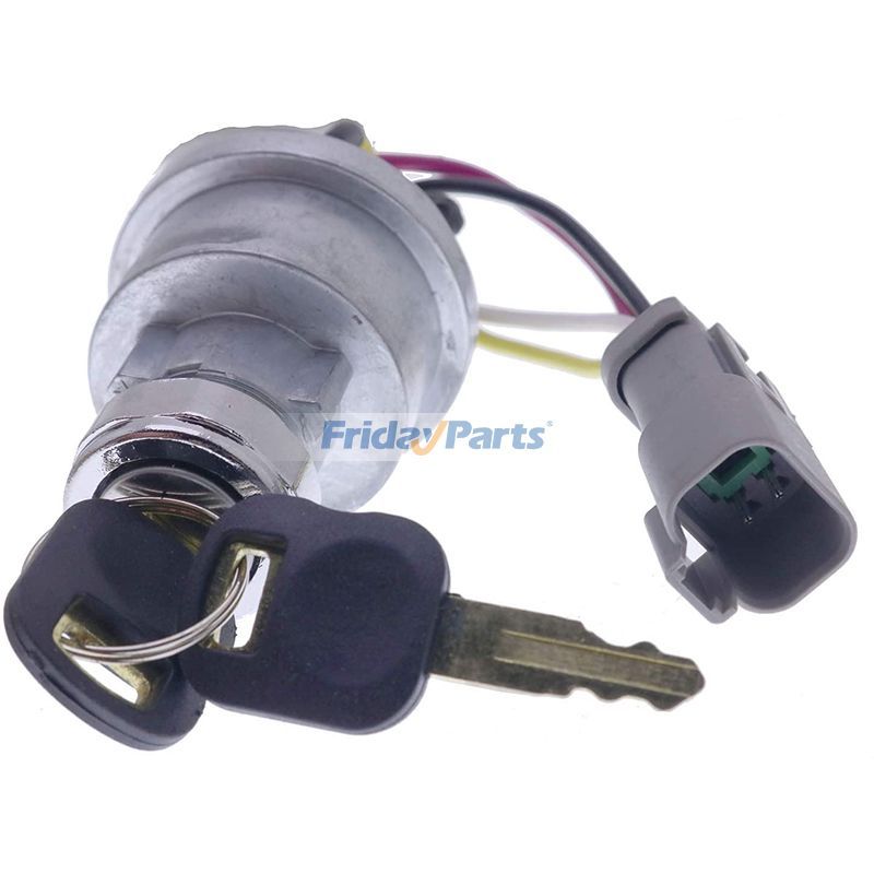 Interrupteur d'allumage avec 2 clés CAT 906H 906H2 906K 906M 907H 907H2 907K 415 416 416F2 pour Bulldozer,Moteur,Pelle,Chargeur,Tracteur,Autres Pour CAT